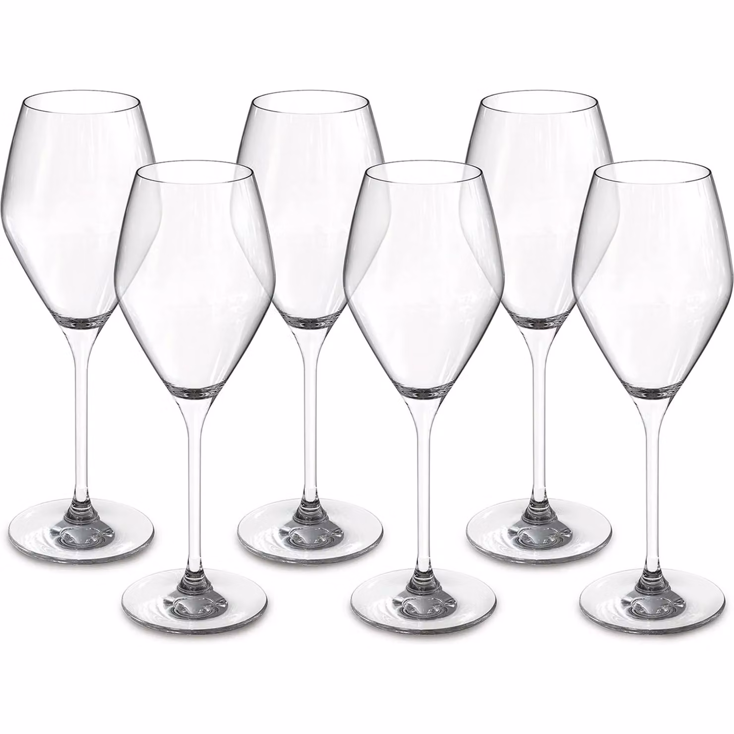 Set di 6 calici da vino Bollicine Linea Degustazione Gusto Casa in vetro trasparente, capacità 34 cl