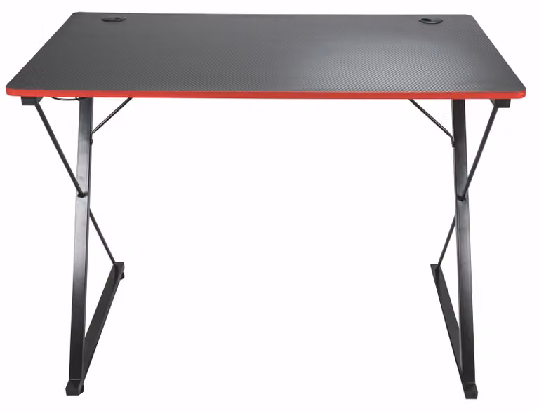 Scrivania da gaming, fibra di carbonio, 100x60x75 cm, nera