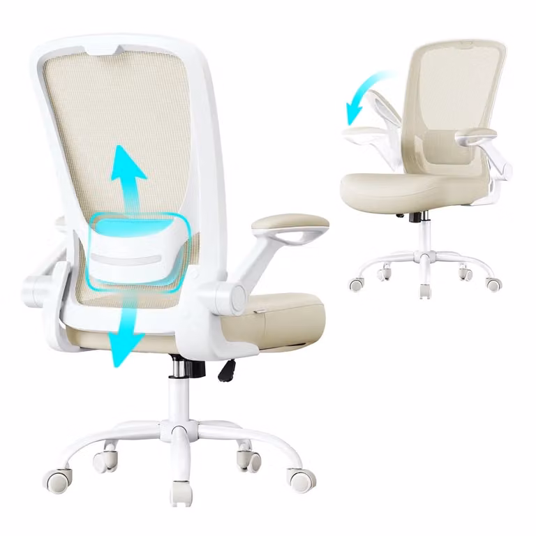 Sedia da Ufficio Girevole, Beige Cappuccino