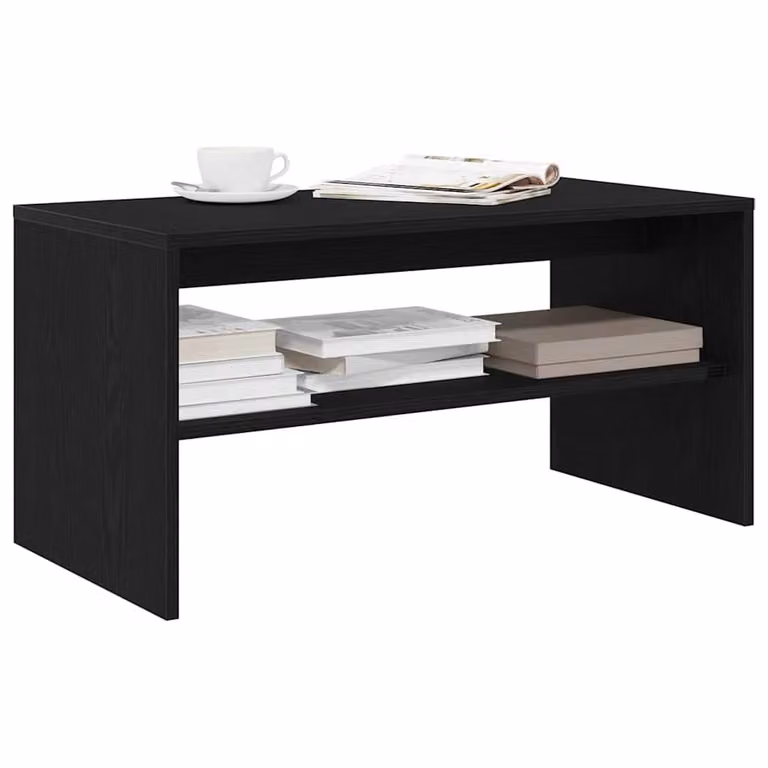 vidaXL Mobile Porta TV Moderno in Legno Nero con Ruote L/P/H: 80 x 40 x 40 cm