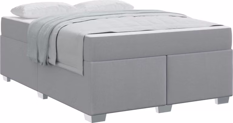 Struttura del letto Grigio chiaro 160 x 200 cm Tessuto