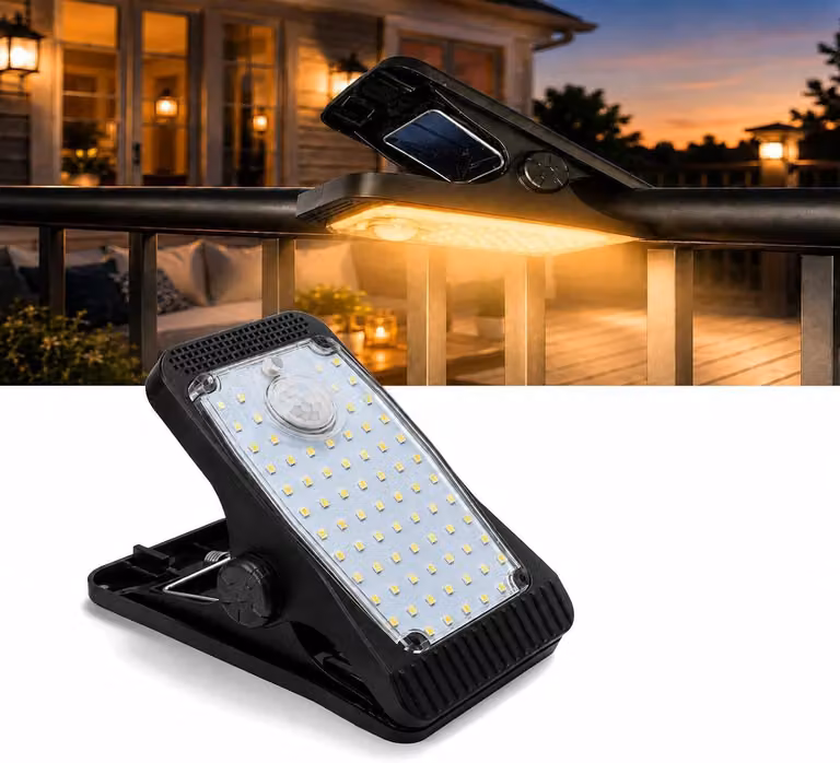 Lampada solare da esterno con sensore di movimento, 1500 mAh, grado di protezione IP65, 3 modalità
