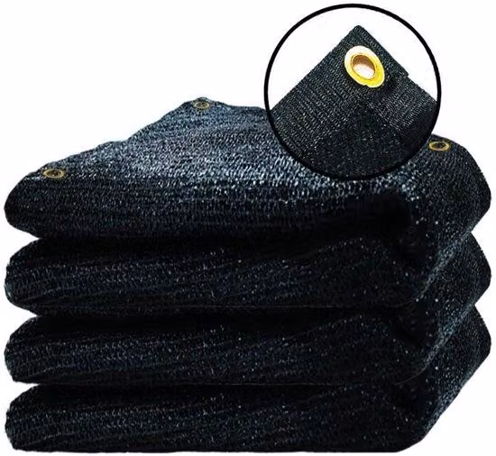 Telo ombreggiante nero 3x3 m - Protezione dai raggi UV per esterni - Rete traspirante