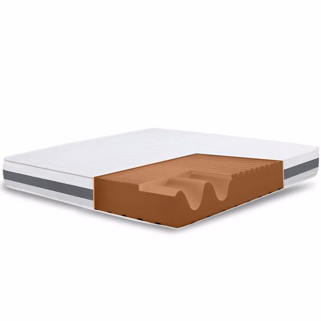 Materasso Matrimoniale Francese The White Stone in Memory Foam Bianco, Antibatterico e Termoregolatore, L/P/H: 140 x 200 x 25 cm – 2