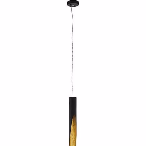 Lampada a sospensione a LED, nera/oro, modello 64893