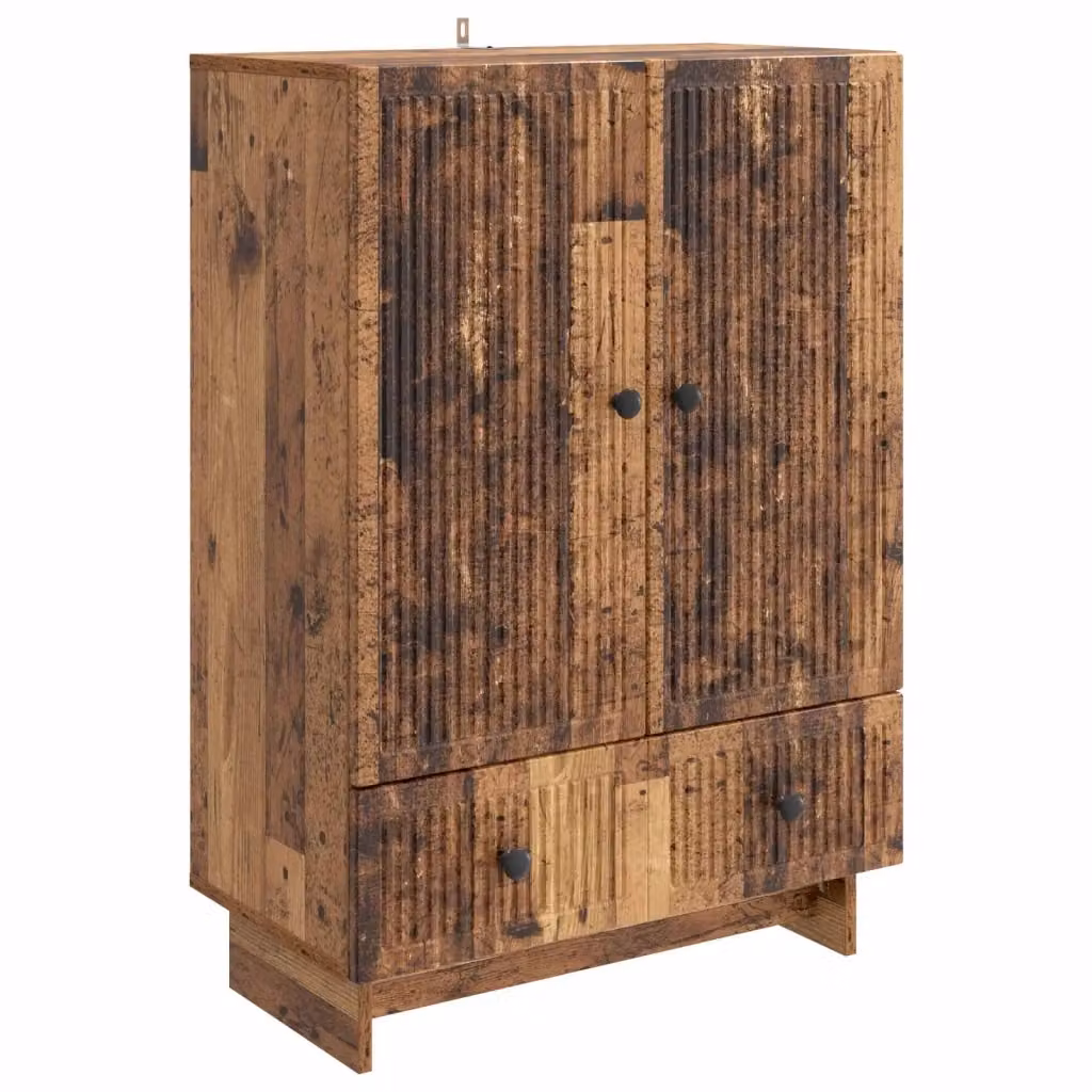 Credenza Buffet in Legno Vecchio Marrone con Finitura Opaca, L/P/H: 66 x 34,5 x 95 cm – 2