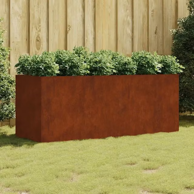 Fioriera Rialzata da Giardino 200x80x80 cm in Acciaio Corten 824539