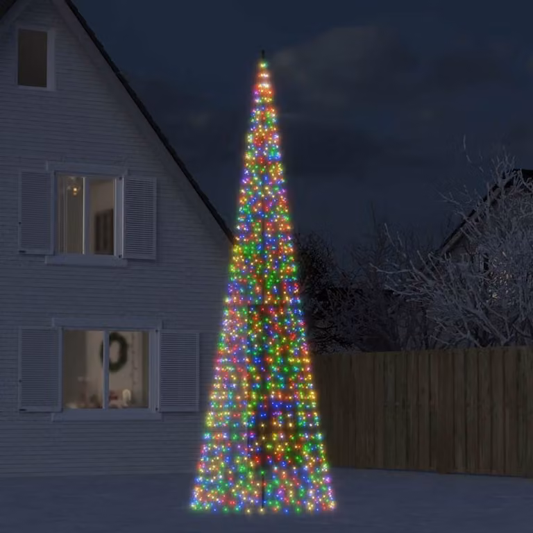 vidaXL Albero di Natale a LED 1534 LED Colorato 500 cm