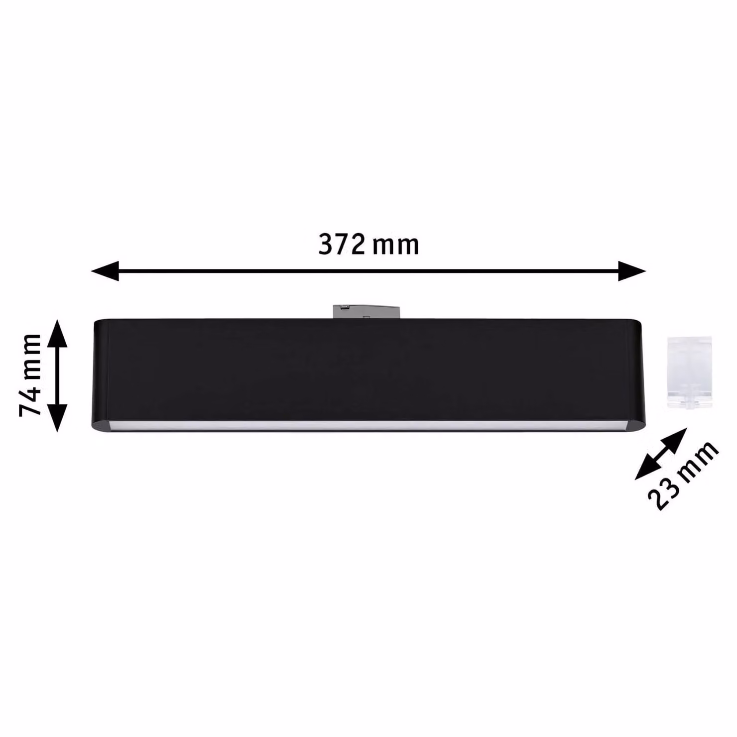 Paulmann Lampada da binario a LED URail Ceris, nera, 4.000 K, 37 cm dimmerabile, Nero, Soggiorno / Sala da pranzo, Alluminio, Moderno