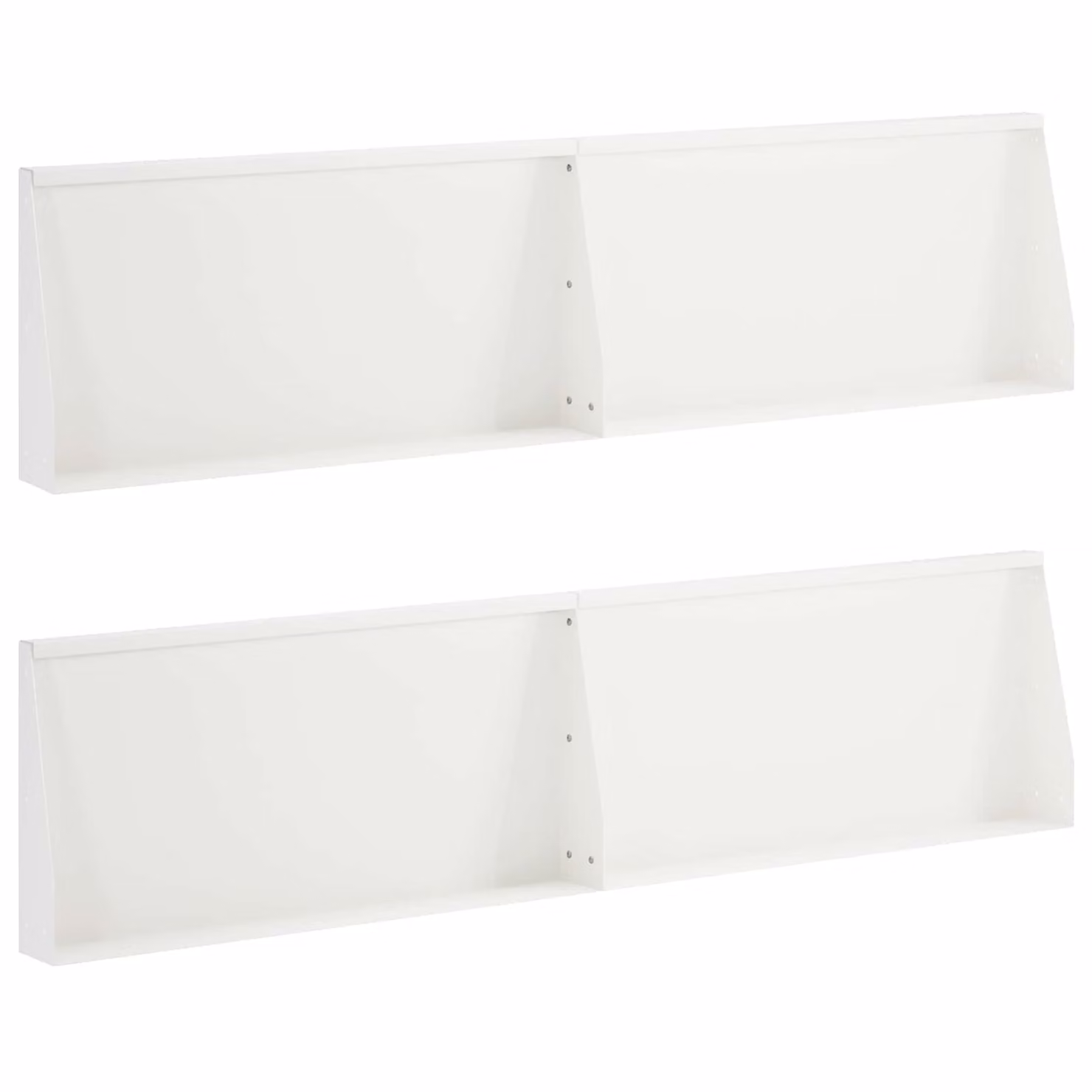 Set di 4 aiuole rialzate vidaXL in acciaio bianco per giardino ornamentale L/P/H: 80 x 50 x 12 cm