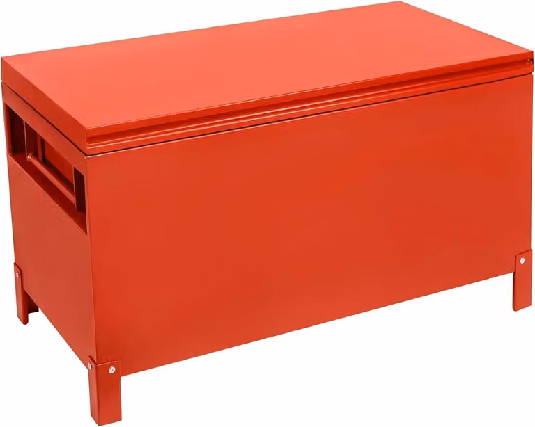 Cassetta portattrezzi in alluminio - Contenitore antipolvere per camion/rimorchio - Resistente a carichi pesanti, dimensioni 91x38x38 cm - Impermeabile - Con serratura - Angoli inferiori rinforzati - Colore: rosso