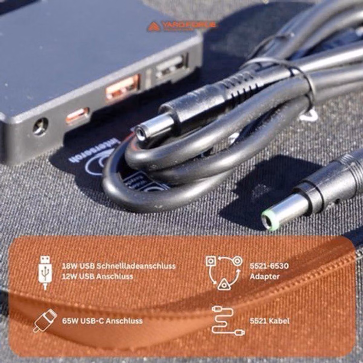 Pannello solare portatile da 100W – Pieghevole – Grado di protezione IP65 (resistente all'acqua) – Porte USB-C e USB-A – 5,85 kg