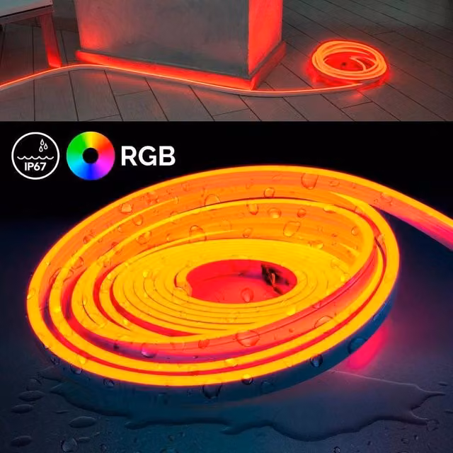 Striscia Neon Flex Led Trade Shop RGB Multicolore IP67 160W 24V Bobina da 10 metri