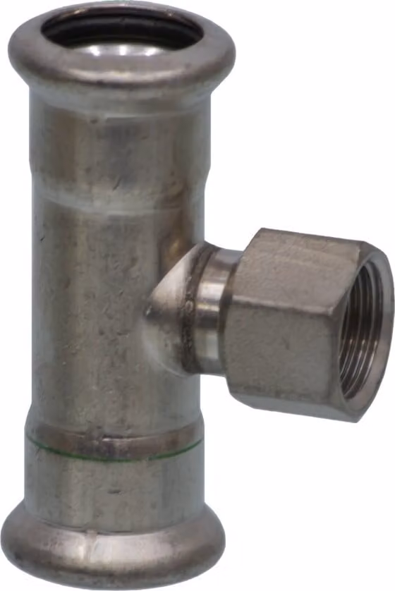 VSH XPress acciaio inossidabile R2718, raccordo a T con filettatura interna, 15 mm x 1/2" x 15 mm