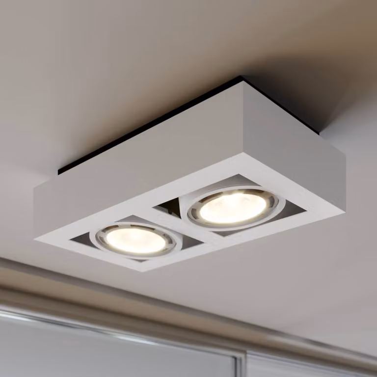 Plafoniera soffitto Ronka Arcchio, dimmerabile, Bianco / Opale, Soggiorno / Sala da pranzo, Alluminio, Moderno, Plafoniera