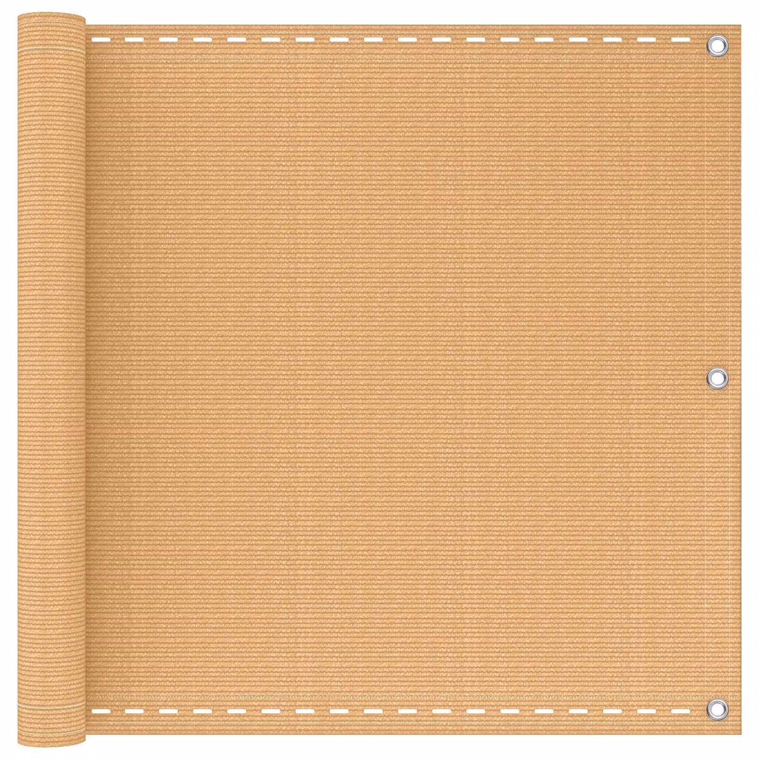 Schermo da balcone rettangolare vidaXL in HDPE e alluminio, beige, L: 300 cm, H: 90 cm