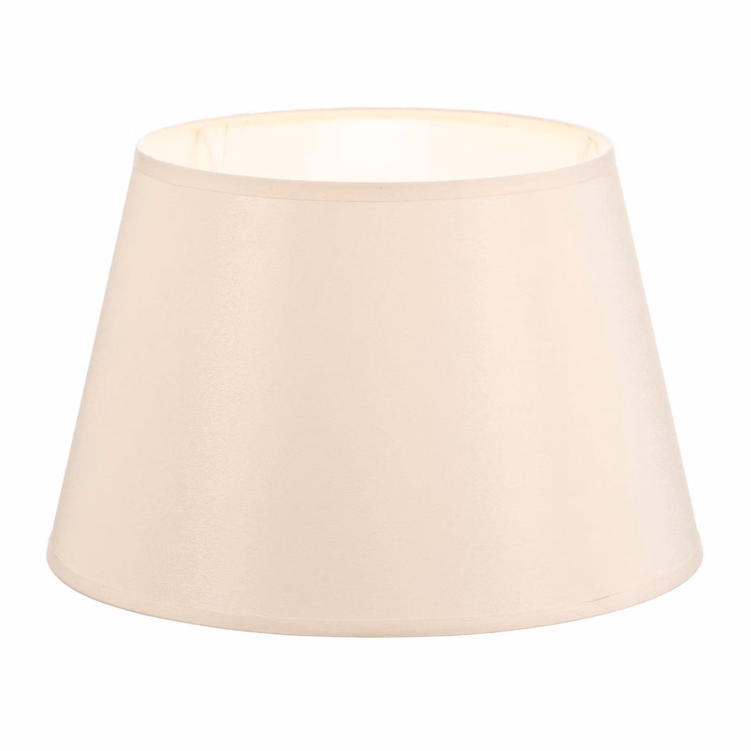 Paralume Cone altezza 18 cm, chintz ecru/bianco Duolla, Crema / Ambra, Tessuto / Stoffa / Seta