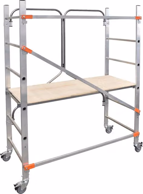 Trabattello Flecto Gierre in alluminio argento L: 146 cm, P: 60 cm, H: 193 cm