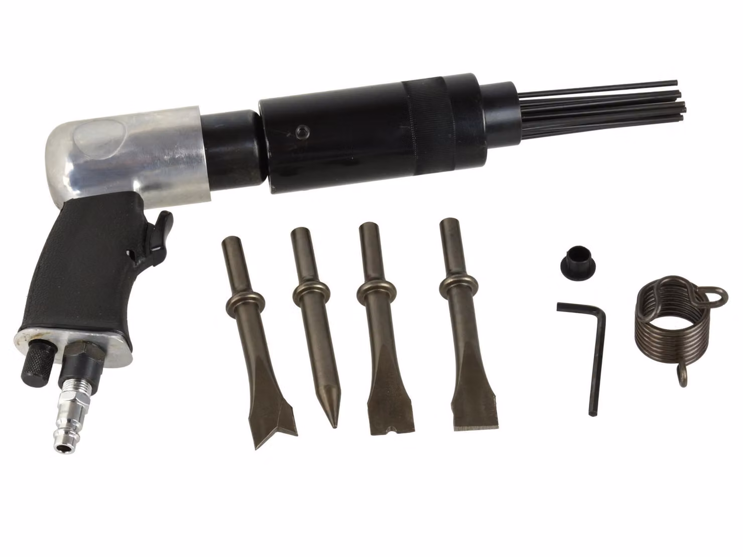 Set-kit scalpellatore pneumatico 2 in 1 ,per rimozione/sverniciatura della ruggine ,per la pulizia di metalli e vernici