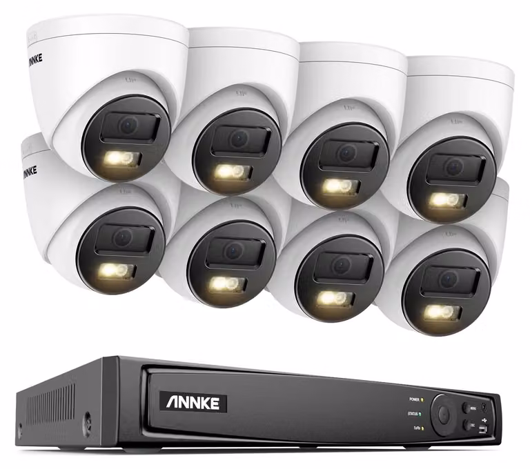 Kit di videosorveglianza – Registratore NVR a 16 canali con 8 telecamere IP – 12MP Ultra HD – Visione notturna intelligente e rilevamento del movimento