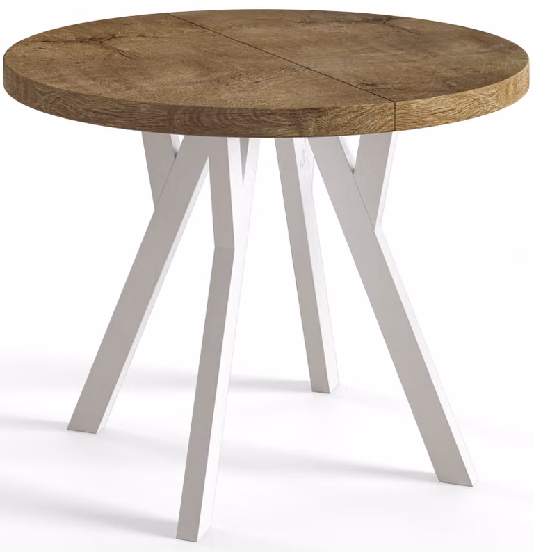 Alpi Moebel, Tavolo da Pranzo, Tavolo per Mangiare Allungabile, Diametro da 110 cm, Lefkas, Collezione Ovo