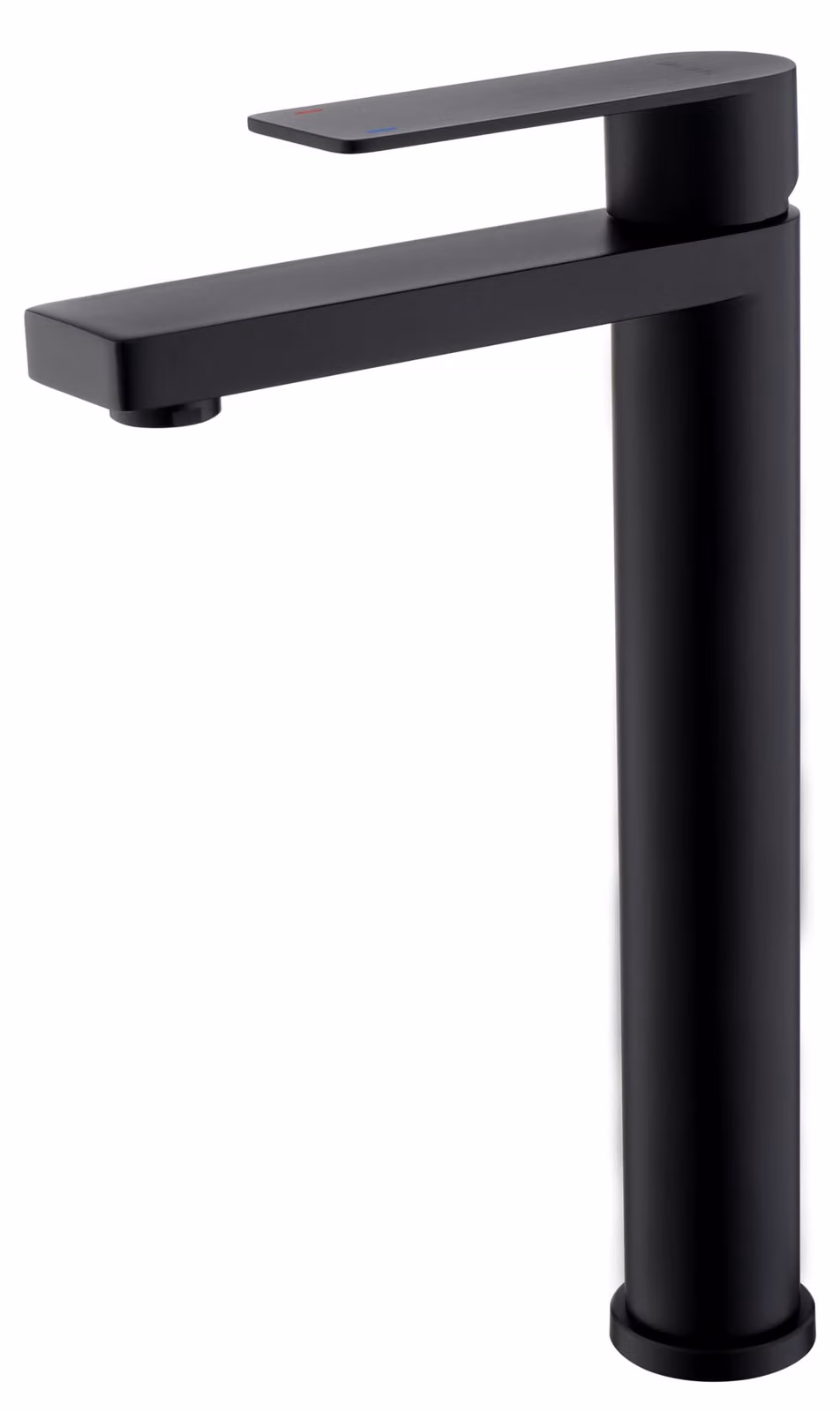 Rubinetto per lavabo nero opaco, altezza 250 mm, in acciaio inossidabile, miscelatore monocomando