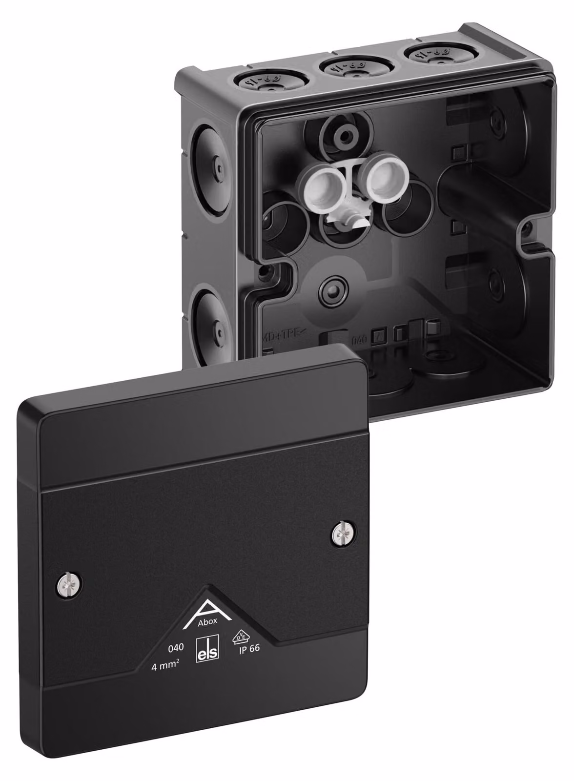 Spelsberg, scatola di derivazione 4 moduli, grado di protezione IP66, modello 040-L, colore nero