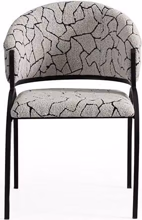 Polster Gemusterter Einsitzer Designer Polsterstuhl Esszimmer Stühle