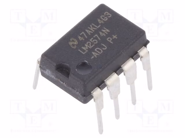 1x Convertitore DC-DC DIP8: 4÷40V DC in uscita: 1,23÷37V, tipo buck, LM2574N-ADJ/NOPB