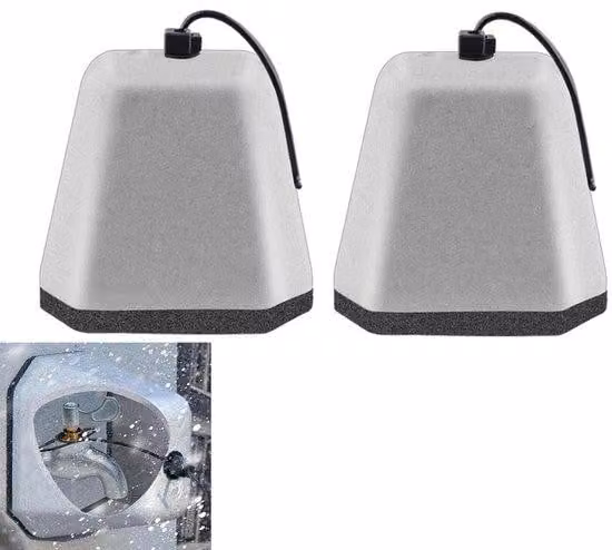 Protezione invernale per rubinetti (confezione da 2) - Guaina isolante per tubi esterni - Facile da installare - Protegge dal gelo e dalla formazione di ghiaccio - Riutilizzabile - Adatta per tubi esterni - Colore: grigio