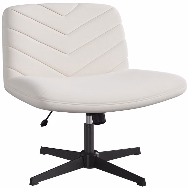 Sedia da ufficio ergonomica - Seduta 66 cm - Altezza 41 - 50,5 cm - Beige - Per ufficio e camera da letto