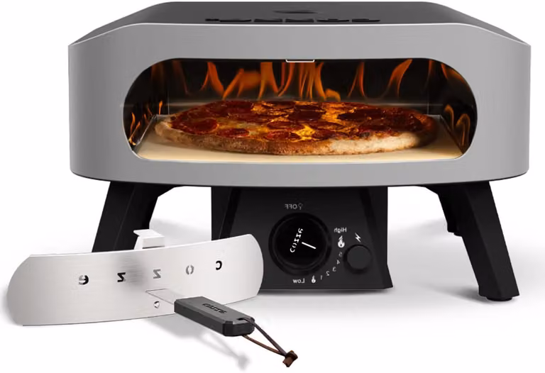 Gaspizzaoven – Forno per pizza a gas – Griglia per pizza – Forno da esterno con pietra refrattaria in cordierite e bruciatore da 6,0 kW