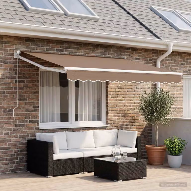 Telo di ricambio per tenda da sole vidaXL in poliestere, colore beige, 6 x 3 m