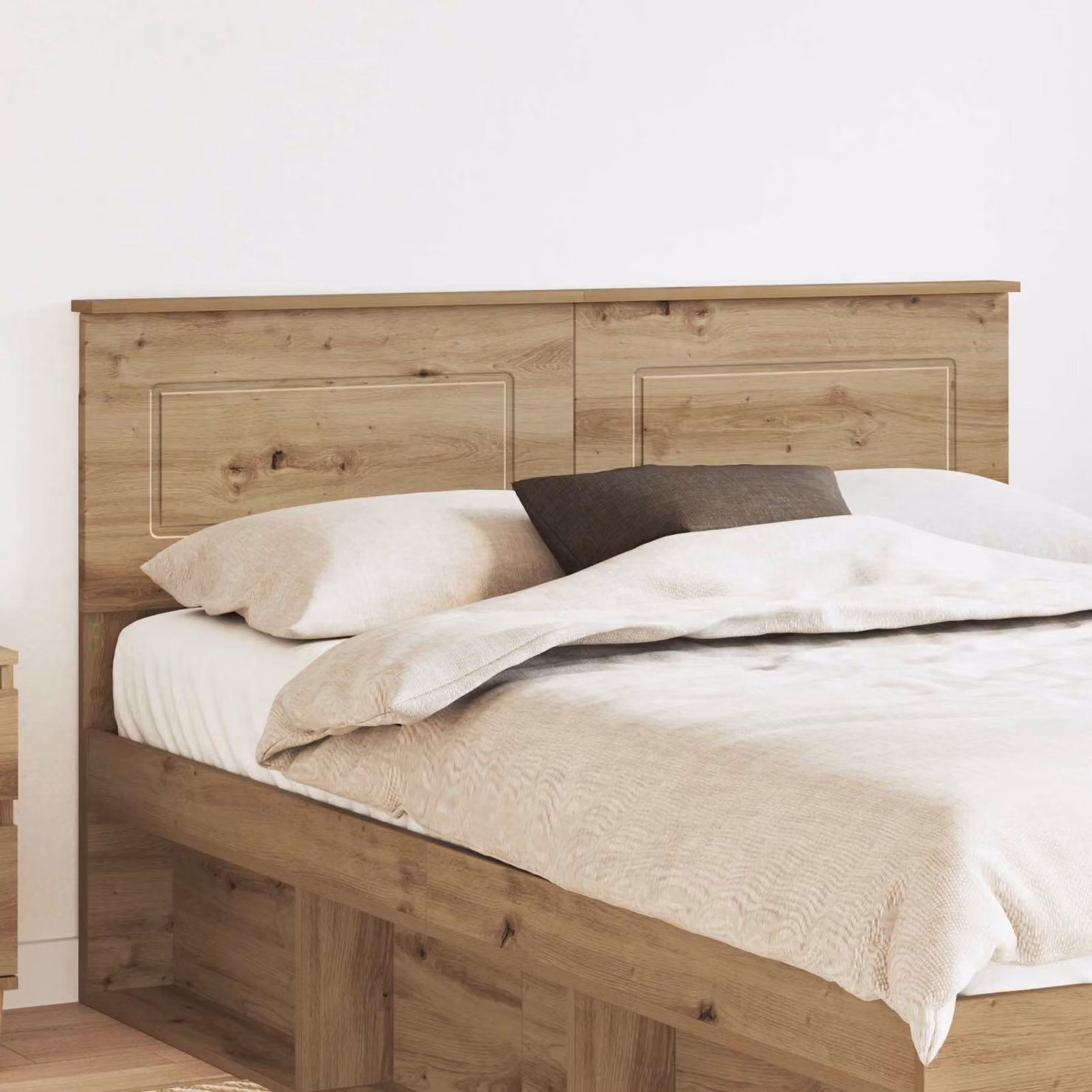 Testiera per letto moderna vidaXL in legno ingegnerizzato color rovere marrone