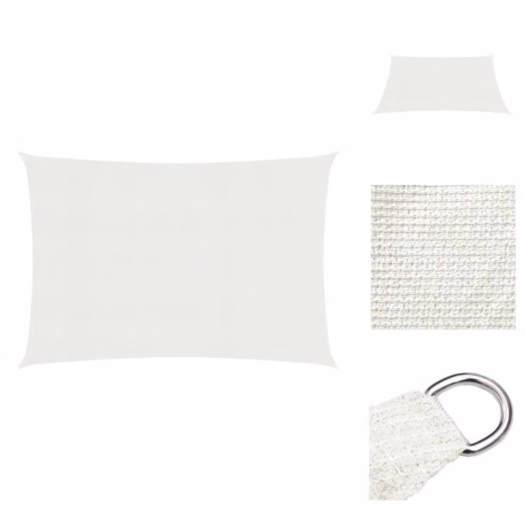 vidaXL Tenda da sole 160 g/m² bianco 2,5x3 m HDPE - Ombrelloni e tende da sole