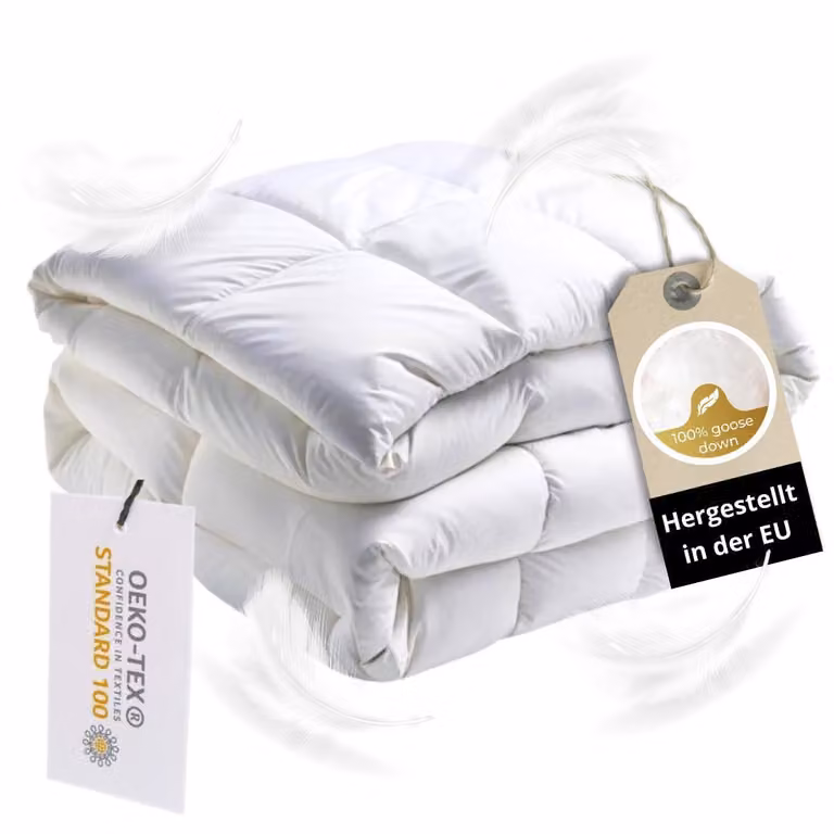 MAXIGA piumino invernale 200x220, 80% piuma d'oca e 20% piumino piccolo extra caldo 3000g traspirante lavabile OEKO-TEX anallergico