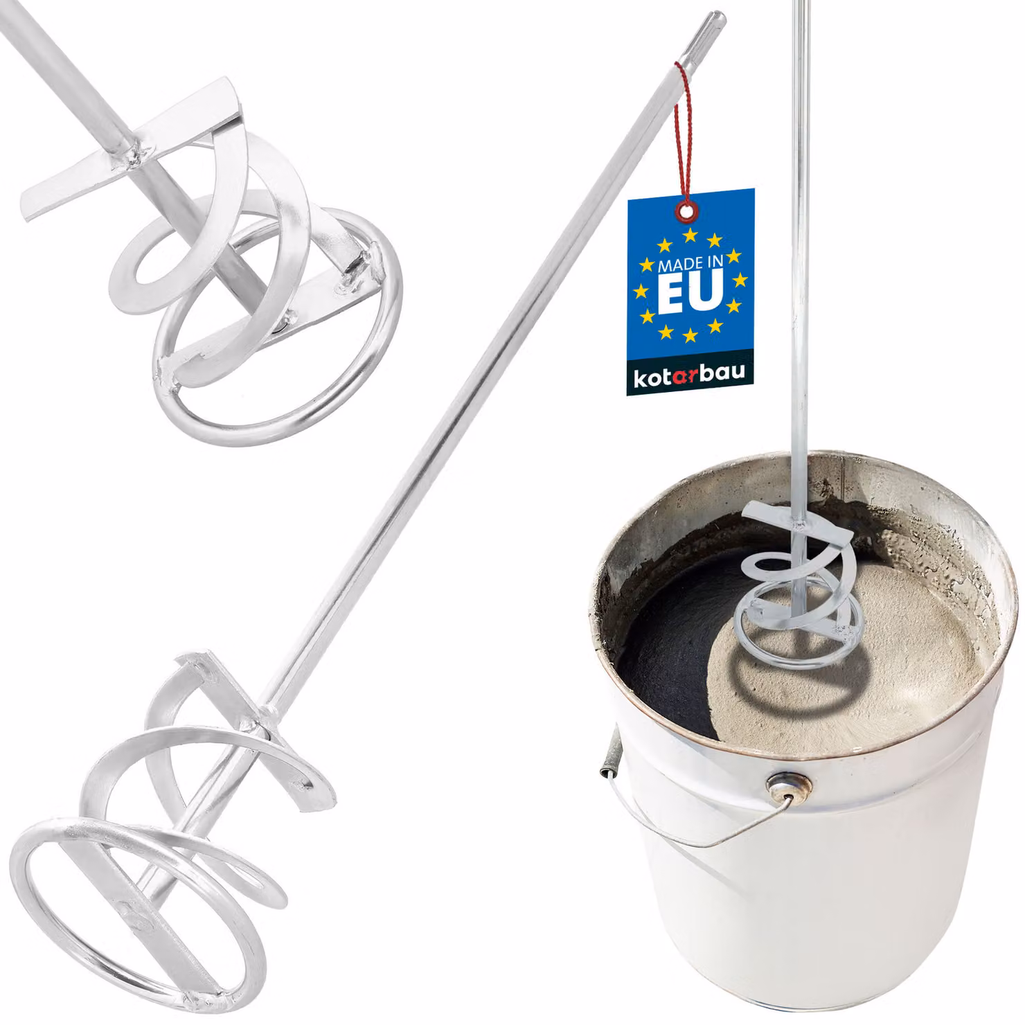 KOTARBAU® Agitatore per malta Mescolatore a spirale 80-120 mm SDS Plus per cemento intonaco vernici agitatore a cestello agitatore a spirale agitatore circolare agitatore per vernici agitatore a paletta agitatore per gesso