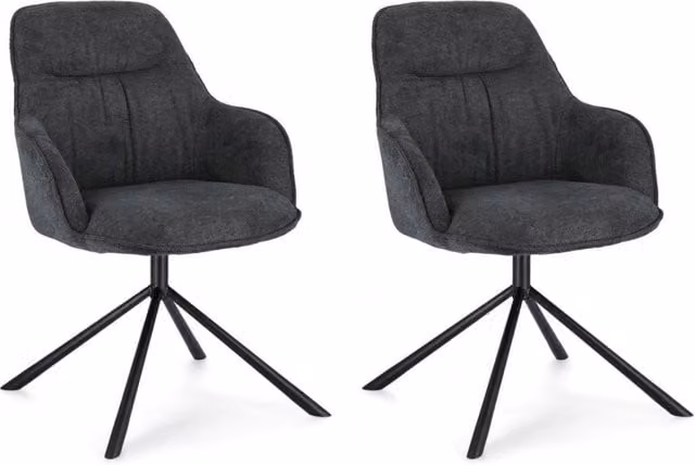 Set 2 Poltrone 56x65x86h cm Grant Dark