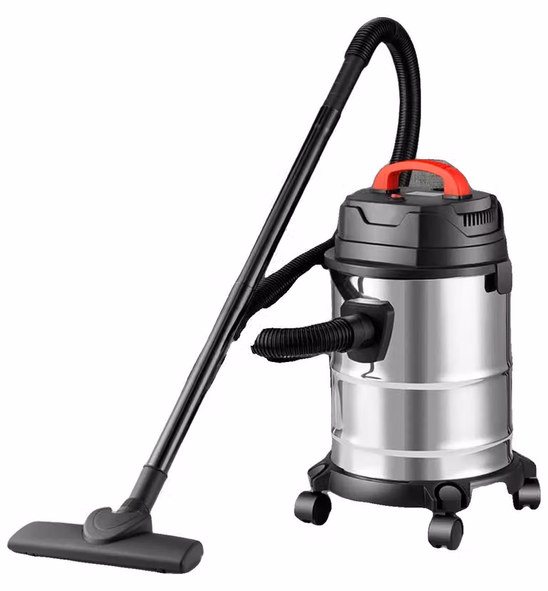 Aspirapolvere per liquidi e asciutto, 1800 Watt, capacità di 18 litri, in acciaio inossidabile, completo di bocchetta multifunzione e diversi accessori per la pulizia