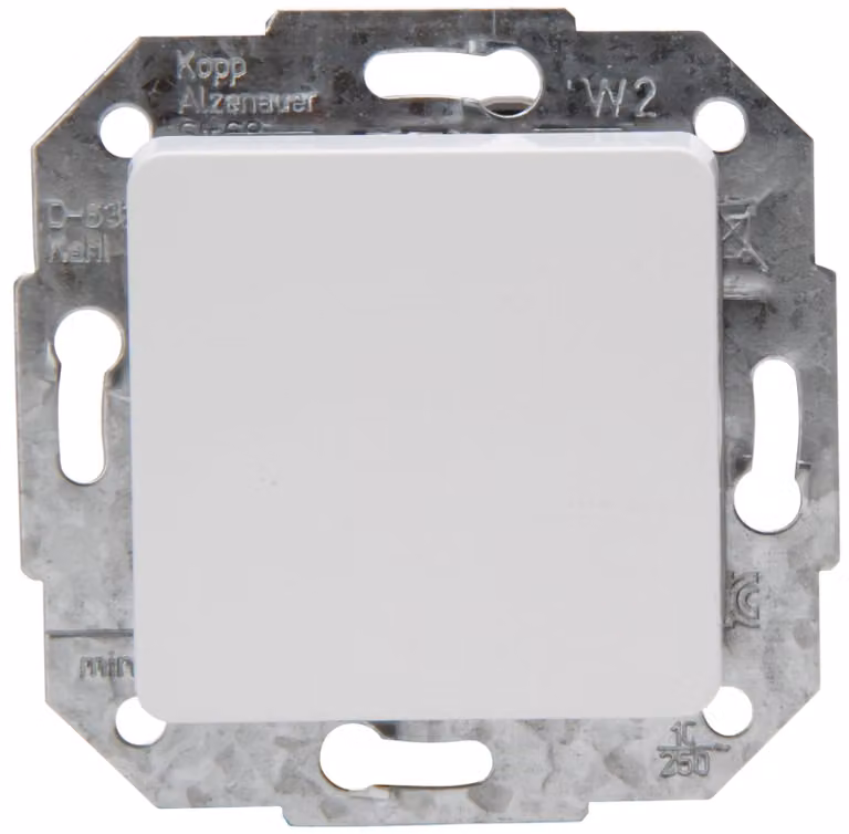 Interruttore universale 10 AX 250 V, colore bianco ghiaccio, da montare a parete, confezione da 1 pezzo