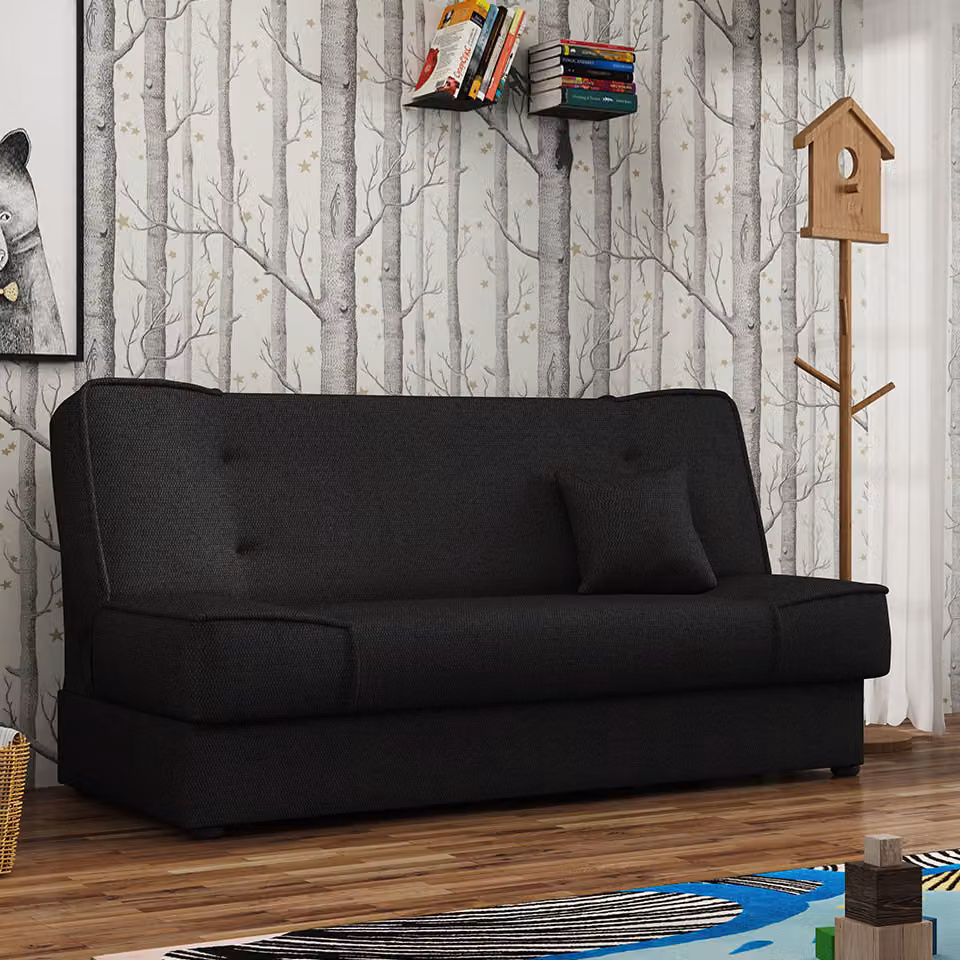 MIRJAN24 Divano letto Gabi con base letto, divano a 3 posti, divano con funzione di letto, divano letto in stile, divano imbottito da salotto (Inari 100)
