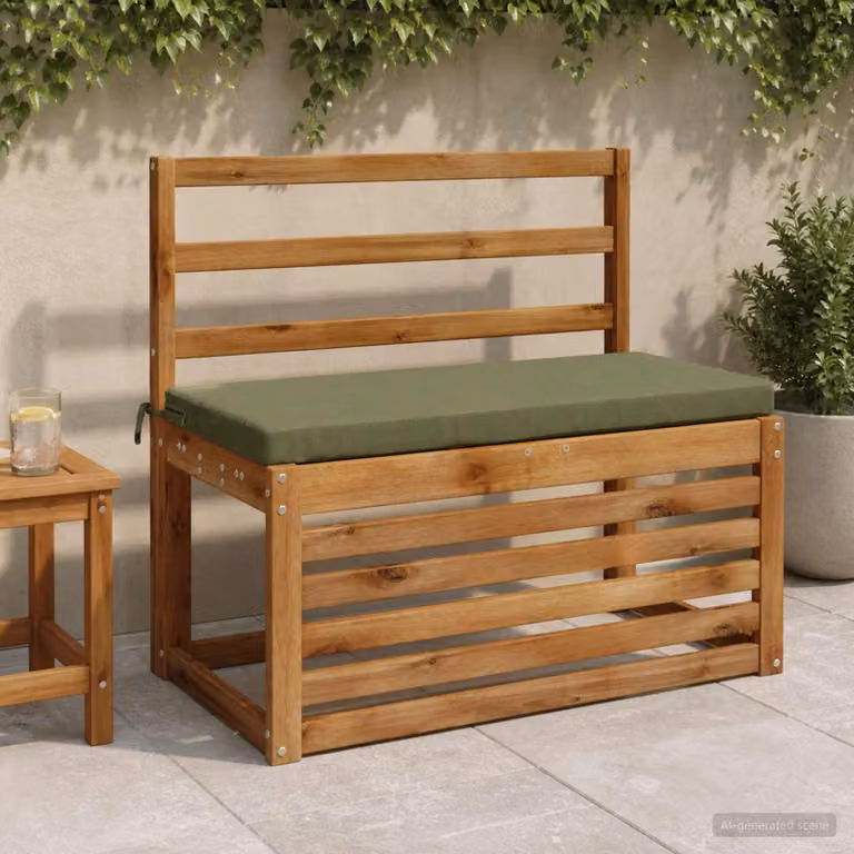 Cuscino per panchina vidaXL SOEST in poliestere verde con rivestimento rimovibile e resistenza ai raggi UV