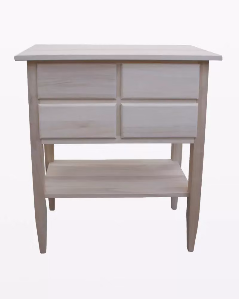 Porta TV Shabby Chic in Legno Massello Bianco Mobili 2G L: 69 cm, P: 39 cm, H: 80 cm