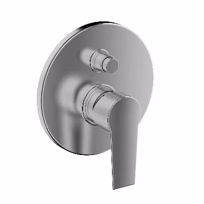 Miscelatore Monocomando da Incasso per Doccia con Deviatore e Funzione Spray Linea Ten in Colore Cromo Argento – 2