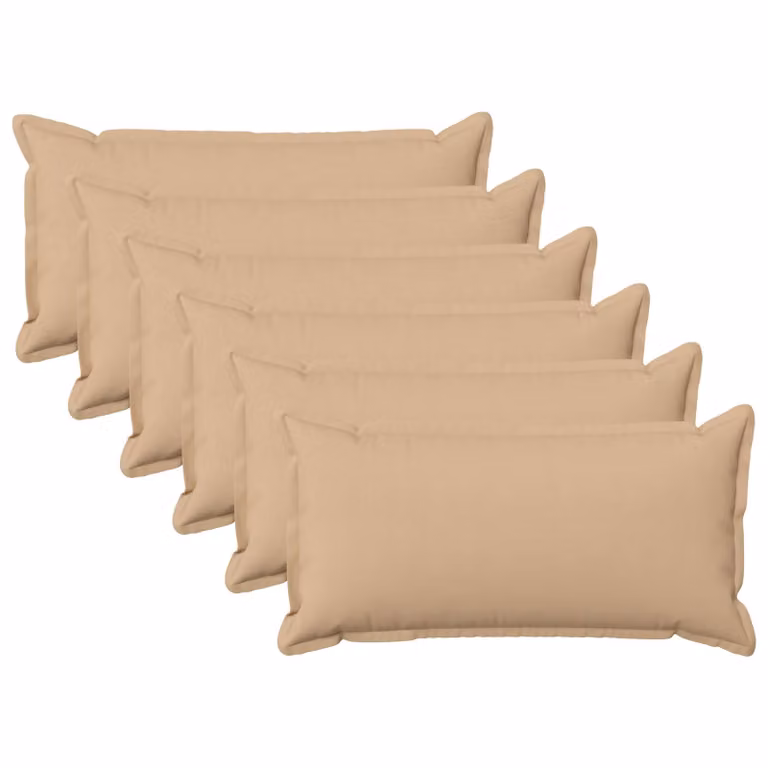 Set di 6 federe vidaXL HOUTEN beige, L 70 x P 40 cm