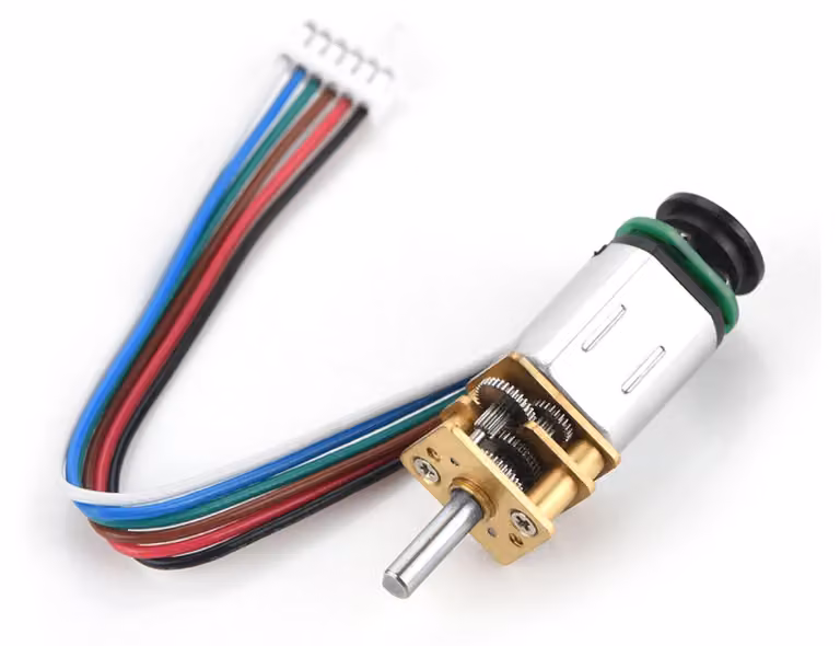 Motore a corrente continua con riduttore, encoder magnetico, 6V, 70 giri/min, 2W, struttura in metallo