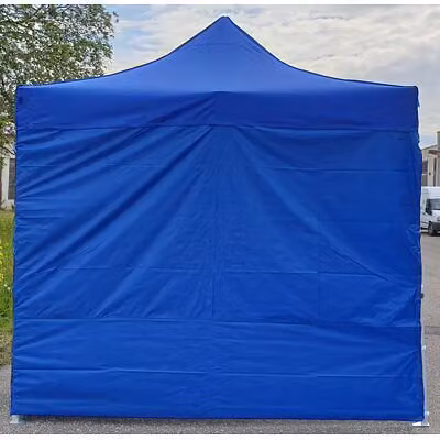 Tenda a forbice per eventi 4x4 m ALU Premium 450 g/m² - 4 pannelli laterali pieni, verde