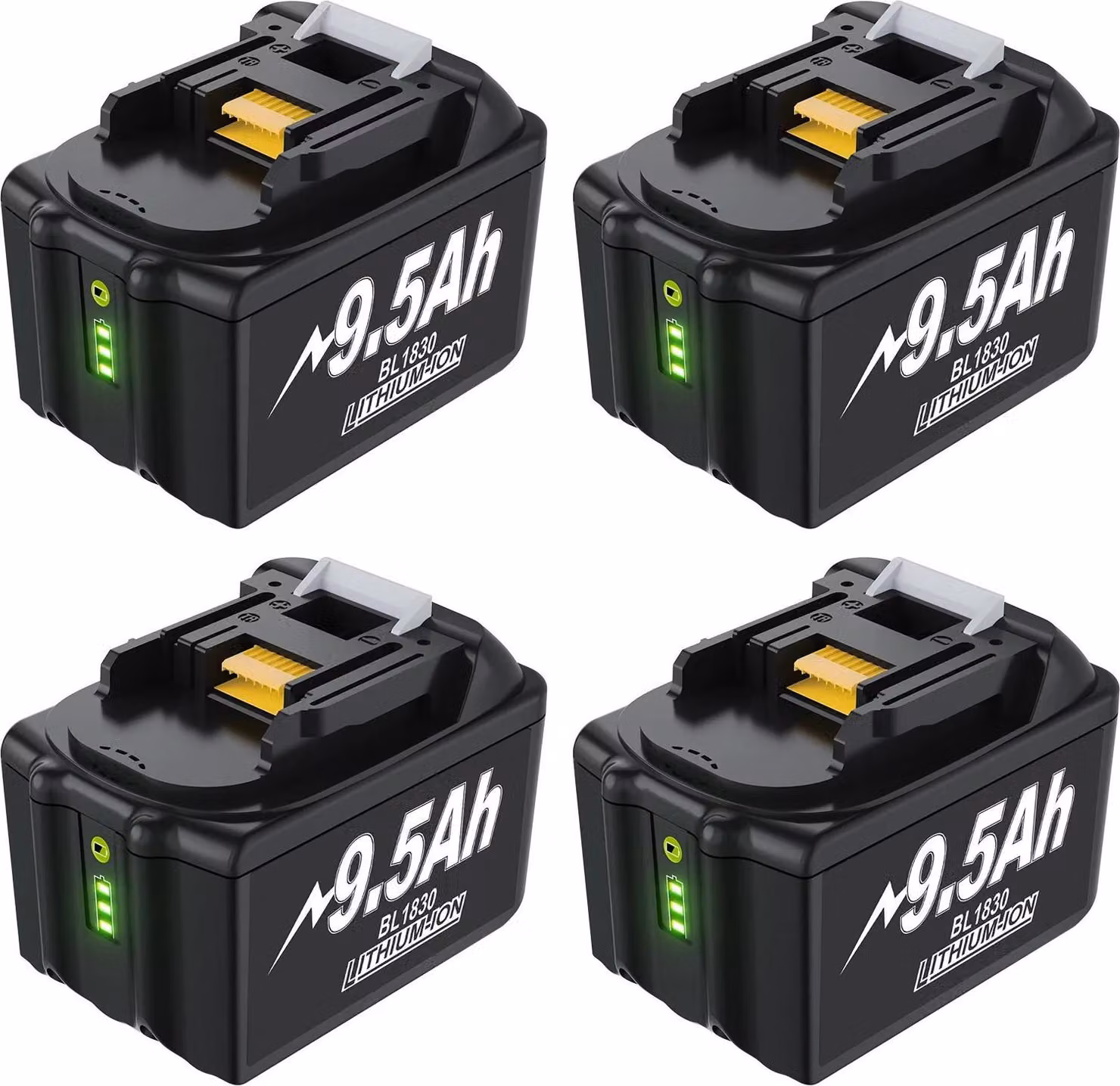 Batteria di ricambio compatibile Makita, BL1830 18V Li-Ion, 9,5Ah/9500mAh, blu cielo, adatta per elettroutensili BL1860/BL1890