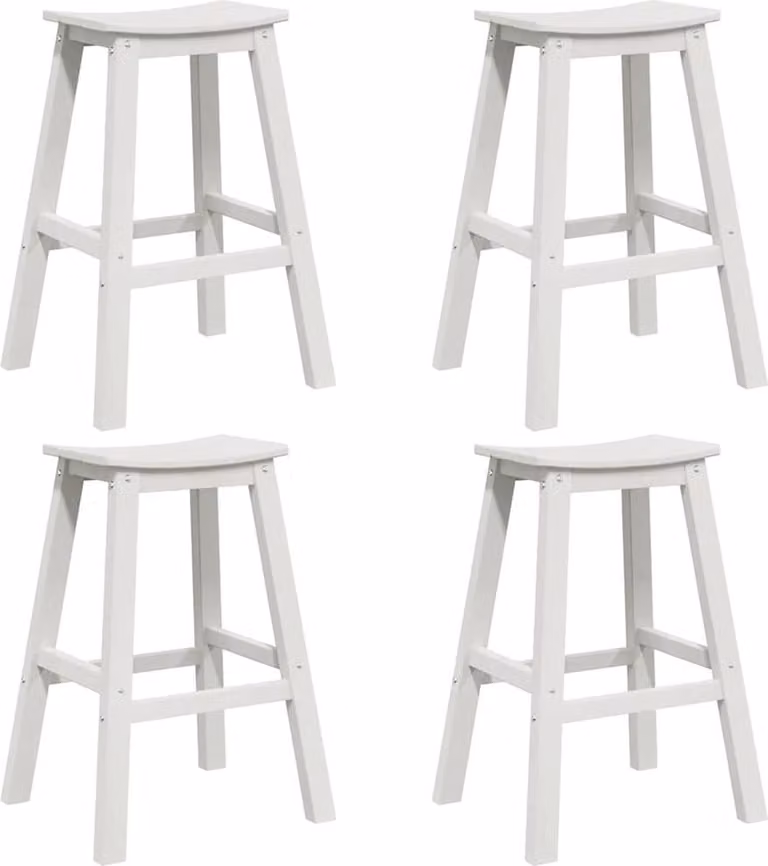 Set Bar da Giardino 4 pcs Bianco HDPE