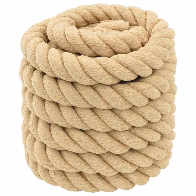 Corda da barca vidaXL in plastica, colore beige o marrone, Lunghezza: 50 m, Diametro: 3 mm